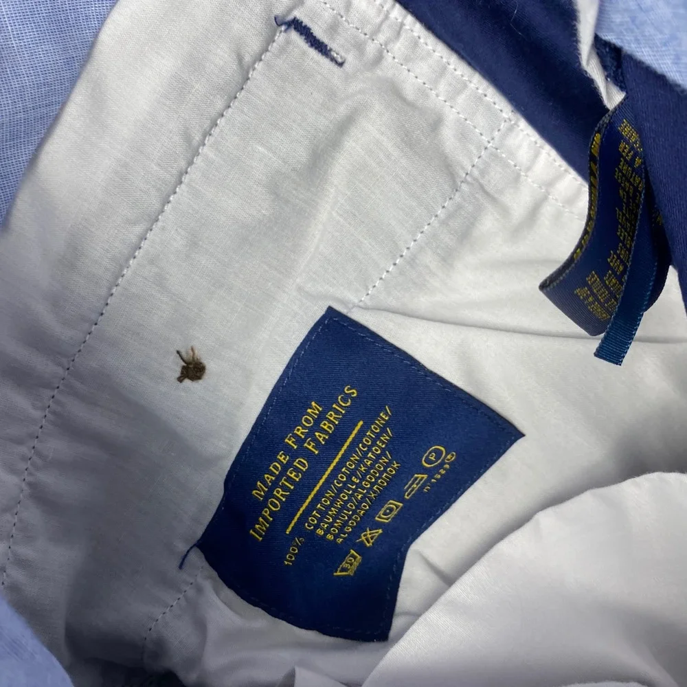 Polo Ralph Lauren Shorts Classic Fit Mens 40 Navy Blue Cotton‎ Chino Flat Front